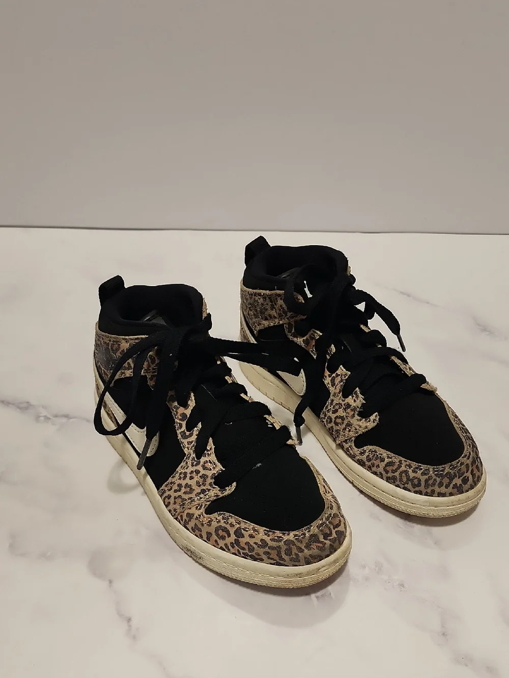 Nike Air Jordan Shoes Leopard Print Youth Size 12C